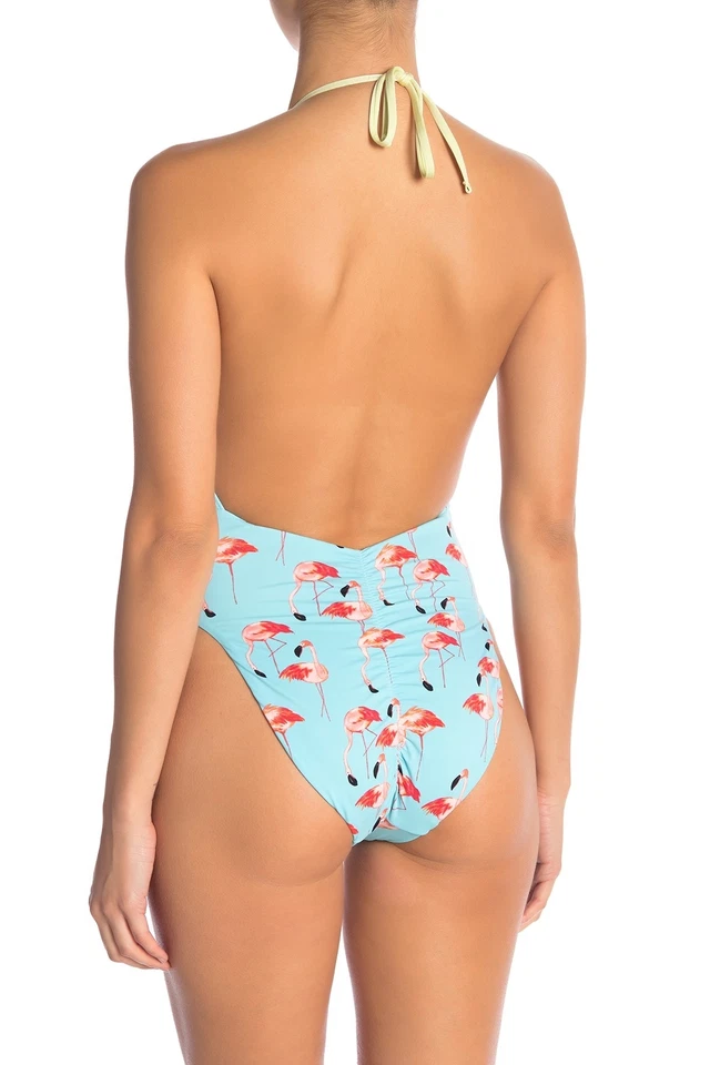Traje de baño de una pieza con halter flamenco The Bikini Lab talla Pequeño 140567 Foto 2 de 2