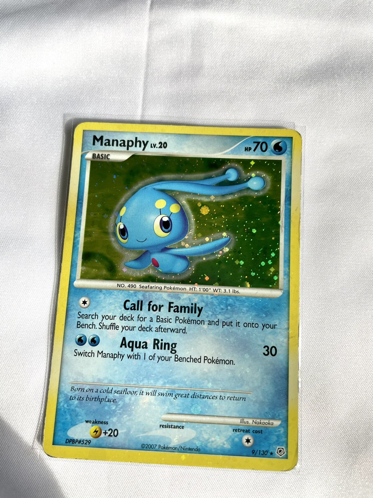Manaphy 9/130 Holo Diamond & Pearl Pokemon Card ~ LP