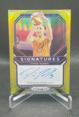 2021 Panini Prizm WNBA Signatures Diana Taurasi Gold Prizm Auto 06/10 #SG-DTR