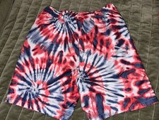 Abercrombie  Fitch Swim Trunks Men Size XS Red White Blue Tie Dye