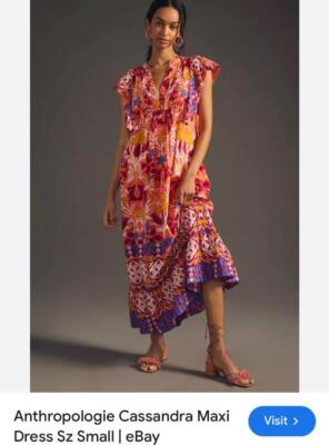 new ANTHROPLOGIE MAEVE the cassandra maxi dress m | eBay