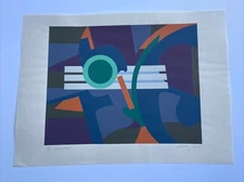 1970'S ABSTRACT SCREEN PRINT SERIGRAPH SILKSCREEN SIGNED MODERNISM LISTED FAMOUS