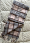 Unbranded 100% Lambswool Brown Plaid Scarf  — photo 3