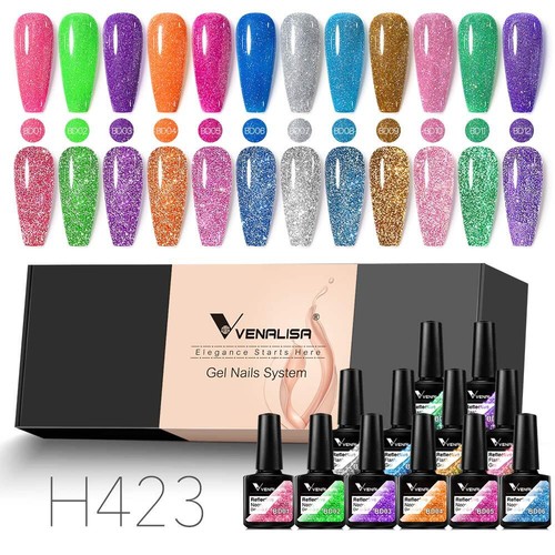 7.5ml 6/12Pcs/Set Gel Nail Polish Set Kit UV LED Nail Art Gel Jelly Varnish Gel - Picture 43 of 56