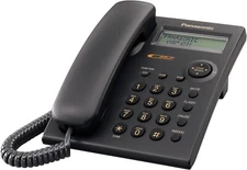 Panasonic Corded Phone System Integrated Black Call Waiting Caller ID Wall Mount