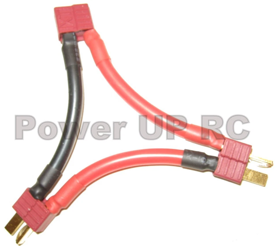 Deans Series Connector 10 AWG Silicon Nylon T Plug Adapter Y Lead 10 Gauge  - Image 3 of 4