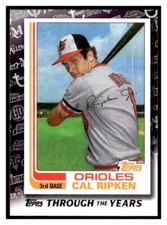 2021 Topps Through the Years 23 Cal Ripken Jr Baltimore Orioles baseball card