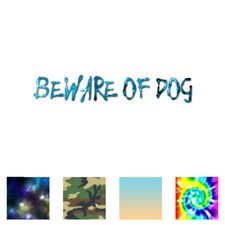 Beware of Dog - Vinyl Decal Sticker - Multiple Patterns  Sizes - ebn100