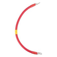 1/0 Red Battery Interconnect Cable 18" with 3/8" Lugs ASSEMBLED IN USA