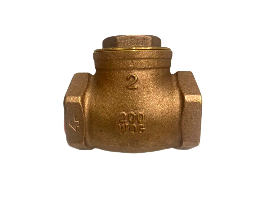 SMITH COOPER 2" BRASS SWING CHECK VALVE IPS - NPT 200 WOG 0173 9191N