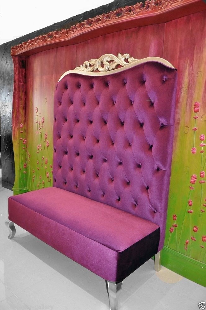 Chaise High Back Sofa Double High Back Chair Adonis II Purple High