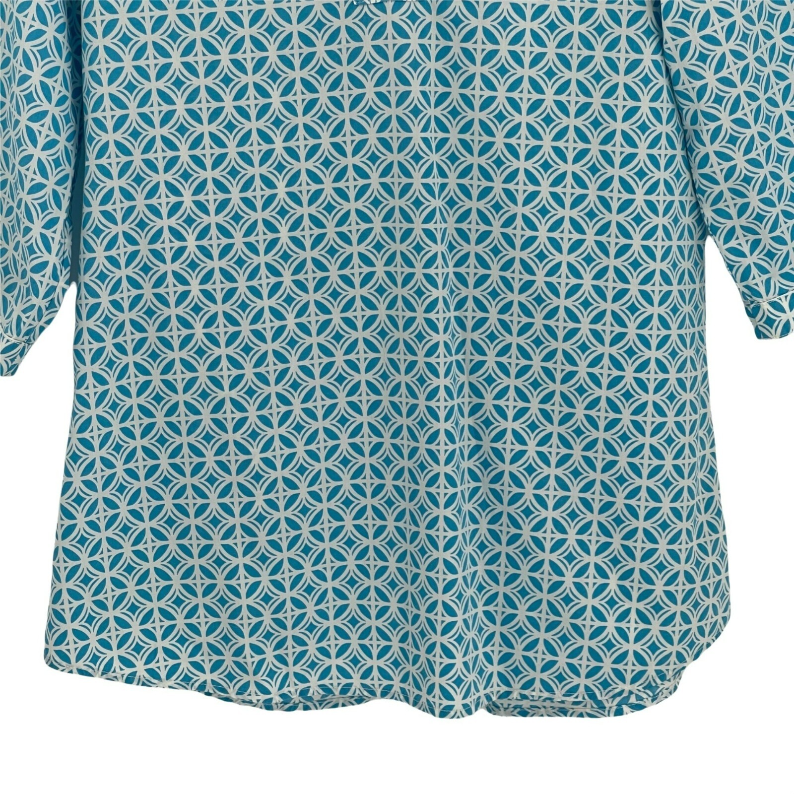 Pendleton 100% Cotton Split Neck 3/4 Length Sleev… - image 3