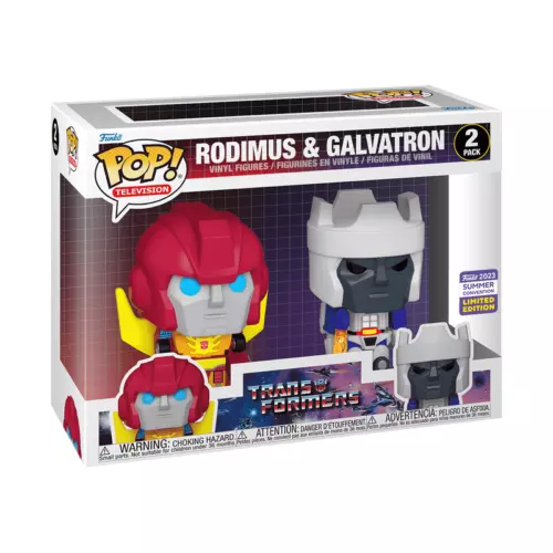 Funko Pop! Rodimus & Galvatron 2023 SDCC Exclusive Transformers 2 Pack