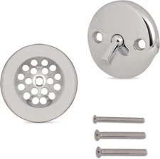 Trip Lever Tub Trim Kit Set with 2 Hole Overflow Face Plate, Overflow and Screws