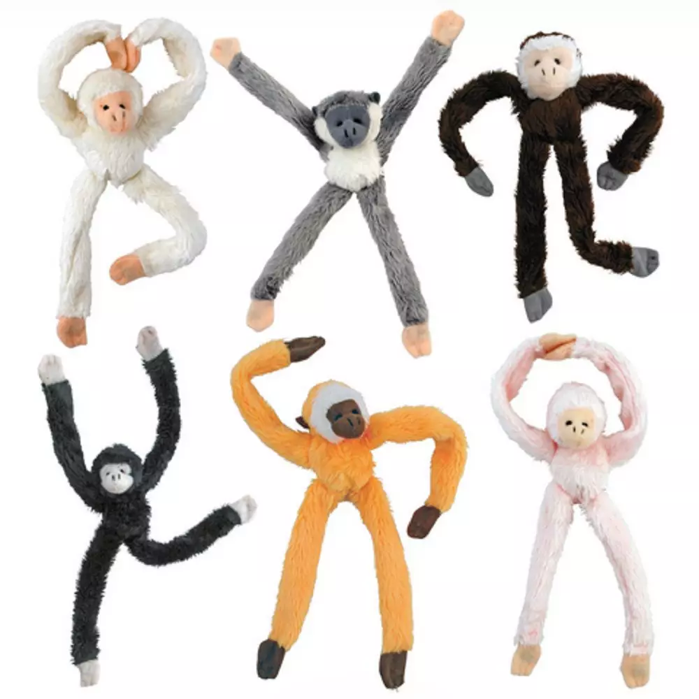 KEYCRAFT MONKEY MAGNET MATES PLUSH 15CM PL043 SAFARI WILD STICK TIGERS MONKEYS