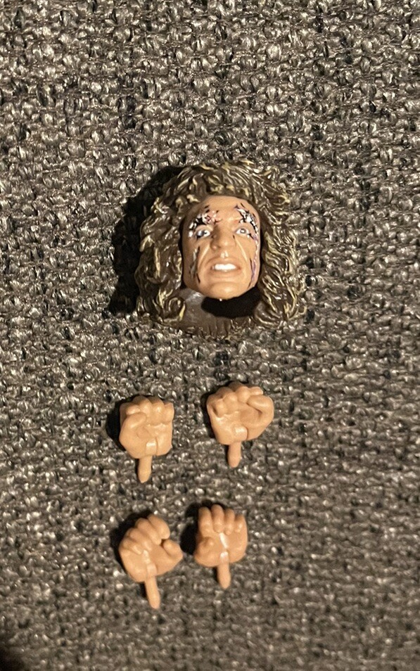 WWE Mattel Ultimate Warrior Wcw Head For Custom Elite Figure Wrestling Toy