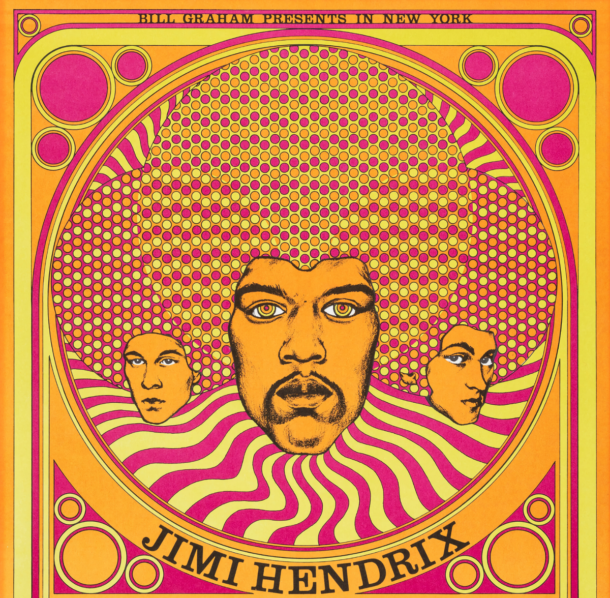 JIMI HENDRIX EXPERIENCE 'Fillmore East' 1968 Concert Poster AOR