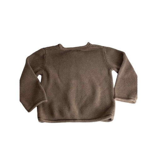 Garnet Hill Brown Shark Cotton Knit Long Sleeve Sweater Boys Size Small - Picture 5 of 6