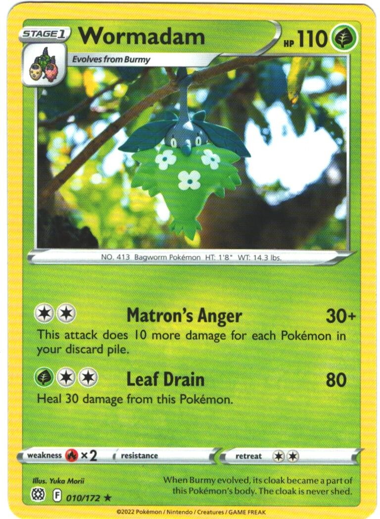 Wormadam 10/172 Brilliant Stars Regular Rare Pokemon Card TCG 010/172 Pokémon