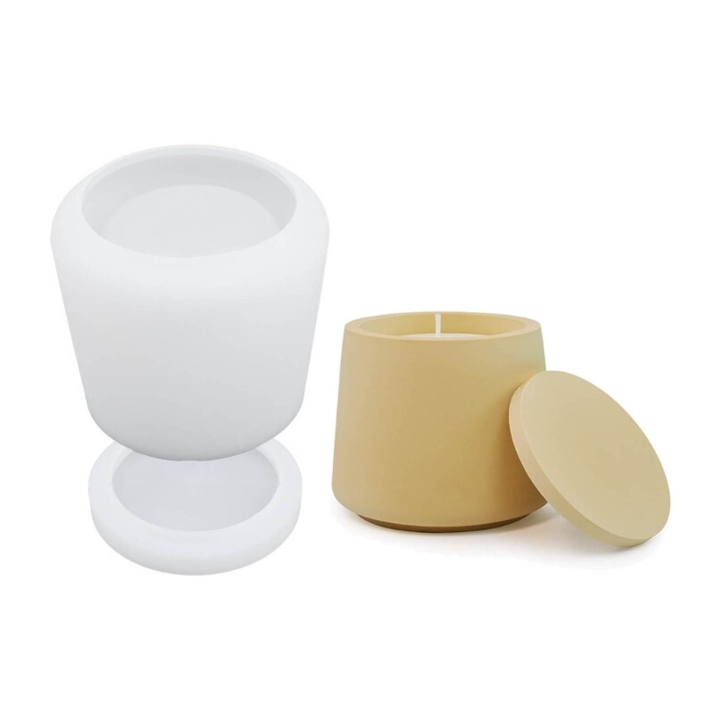Silicone Mold Mini Storage Jar Cement Resin Mould for Concrete Making