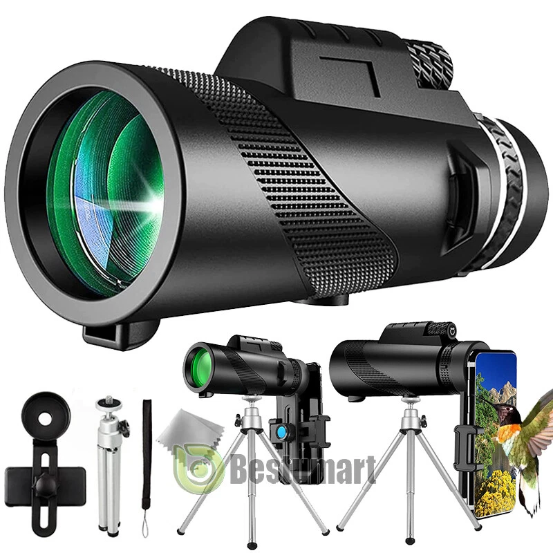 Day/Night Vision 80x100 Zoom HD Monocular Outdoor Monocular Telescope BK4 - Image 3 of 4