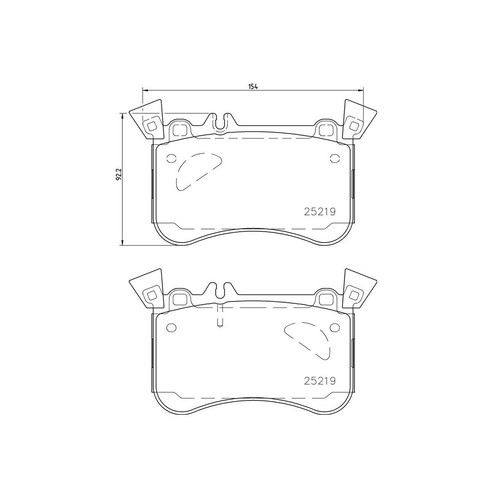 Brembo P50121 Front Disc Brake Pads Set Kit for 2014-19 CLA45 / 15-19 GLA45 AMG - Picture 3 of 13