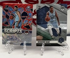 Killian Tillie 2020-21 Panini Mosaic Red Wave auto + Bane Rookies Grizzlies Lot