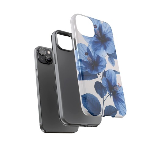 Blue Floral Minimalist Flowers Phone Case for iPhone, Samsung Galaxy, Pixel - 第 48/175 張圖片