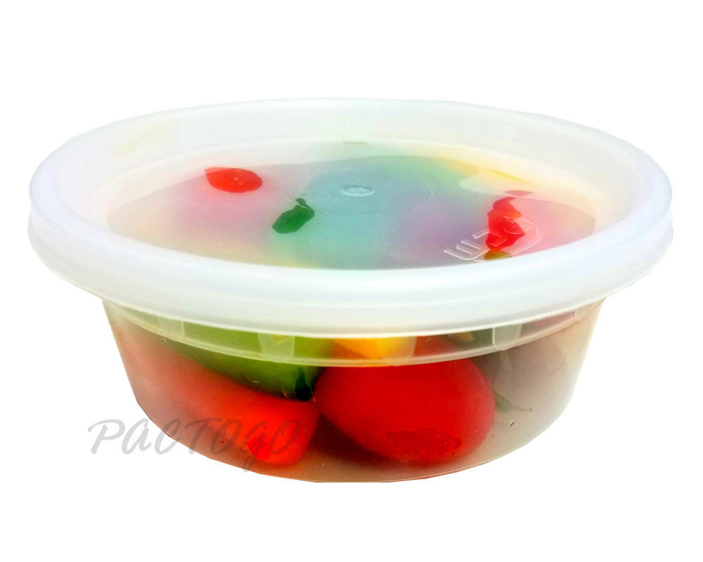 16 Or 32 Oz Clear Plastic Food Storage Containers With Lids - Microwave & Freezer Safe, BPA Free