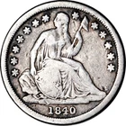 1840-O 10C No Drapery Seated Liberty Dime VG K16193