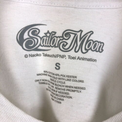 Vintage Sailor Moon T-Shirt Pretty Guardian Toei Animation White Men's S Cotton - Picture 15 of 24