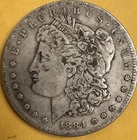 1884-S Morgan Silver Dollar $1 - San Francisco Mint VF