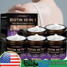 1 5x Biotin 10-in-1 Skin Restoration Cream,Professional Skin Treatment Cream 50g
