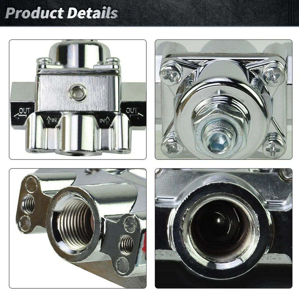 Low Fuel Pressure Regulator Gauge for Holley 12-804, Adjustable for Quick Fuel - Изображение 4 из 4