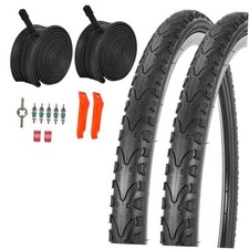 26x1.75 Folding Bike Tires Inner Tubes with Schrader Straight Valve for City