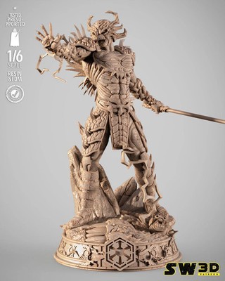 3D PRINTED 16K RESIN STATUE | FAN MADE | SW3D | DARTH KRAYT SCULPTURE 1:6