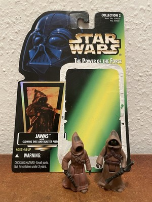 Star Wars Jawas with Glowing Eyes POTF Hologram Card PLUS Battle Droid MIB