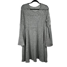 Torrid Women's Bell Sleeve Dress w/Lace Inset - Grey - Size 2 (18/20w)