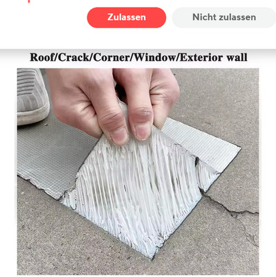Waterproof Tape High Temperature Resistance Foil Wall Roof Crack Repair Sealed