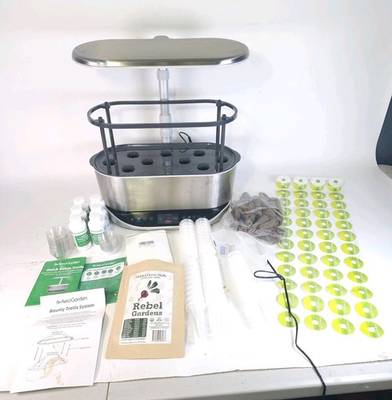 #ad AeroGarden Bounty Elite Advanced Smart Indoor WiFi Garden Kit Stainless Steel $194.97
