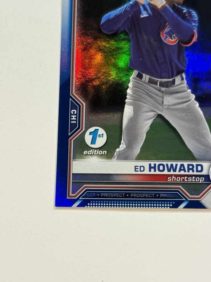 2021 Bowman Draft 1st Edition - Ed Howard #BD-198 Blue Foil /150 (RC) - Image 3 of 4