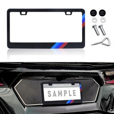 Matte License Plate Frames For Bmw Aluminum Alloy 3 Color For Bmw Blue