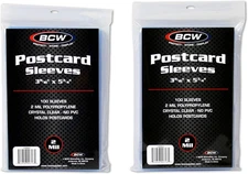 200 Clear Postcard Sleeves, Acid-Free Polypropylene Protectors for Cards