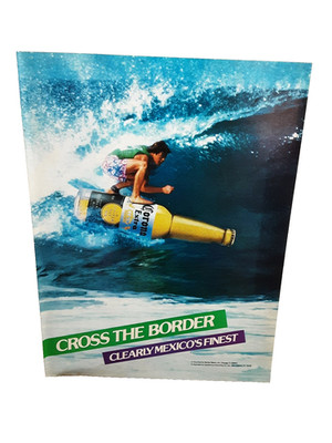 1988 Corona Extra Beer Mexicos Finest Bottle Surfer Print Ad Vintage