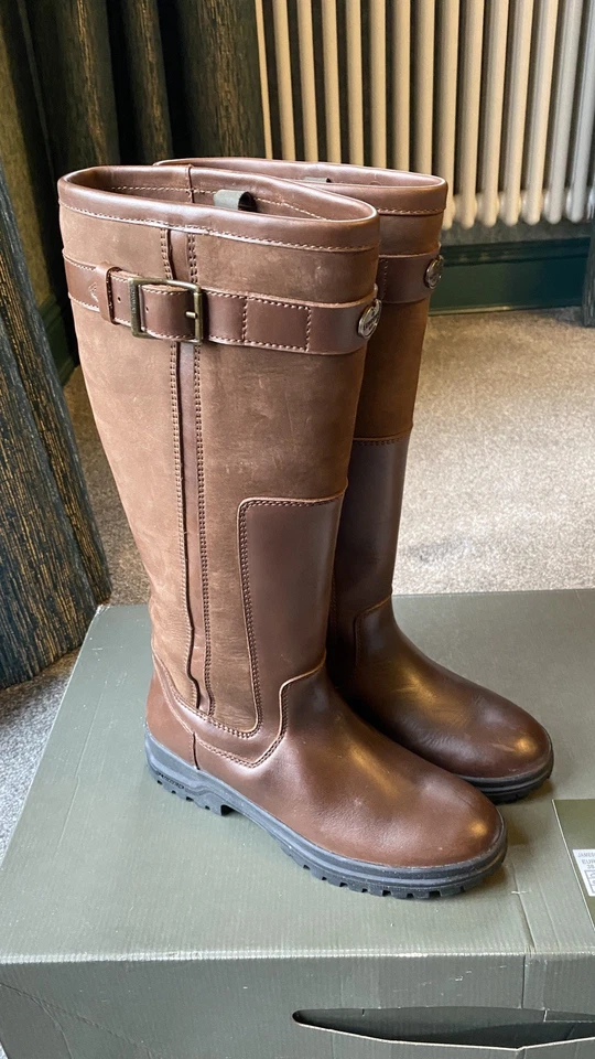 Botas ecuestres/de campo Le Chameau Jameson de cuero para dama talla 5/38 nuevas/sin usar  - Imagen 3 de 4