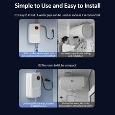 Mini Electric Instantaneous Water Heater 110V 3000 W Electric Water Heater With