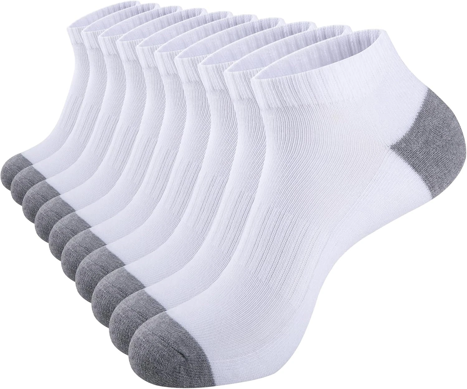 Eallco Mens Ankle Socks 10 Pairs Cushioned Breathable Athletic Low Cut