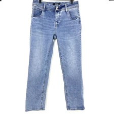 Hudson 10 Straight Leg Jeans Icy Blue Flap Pockets