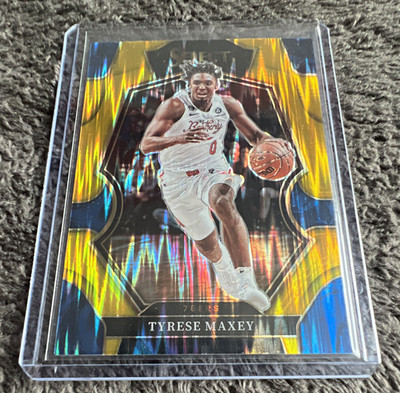 Panini 2022-23 Select Tyrese Maxey 76ers Premier Level Prizm /10 Card #109