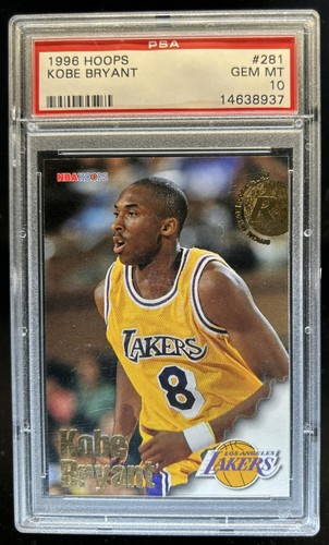 1996-97 Hoops Kobe Bryant Rookie RC #281 Lakers PSA 10 GEM MINT